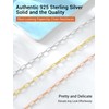 PROSILVER Dainty Sterling Silver Paperclip Chain Necklace Stackable Necklaces for