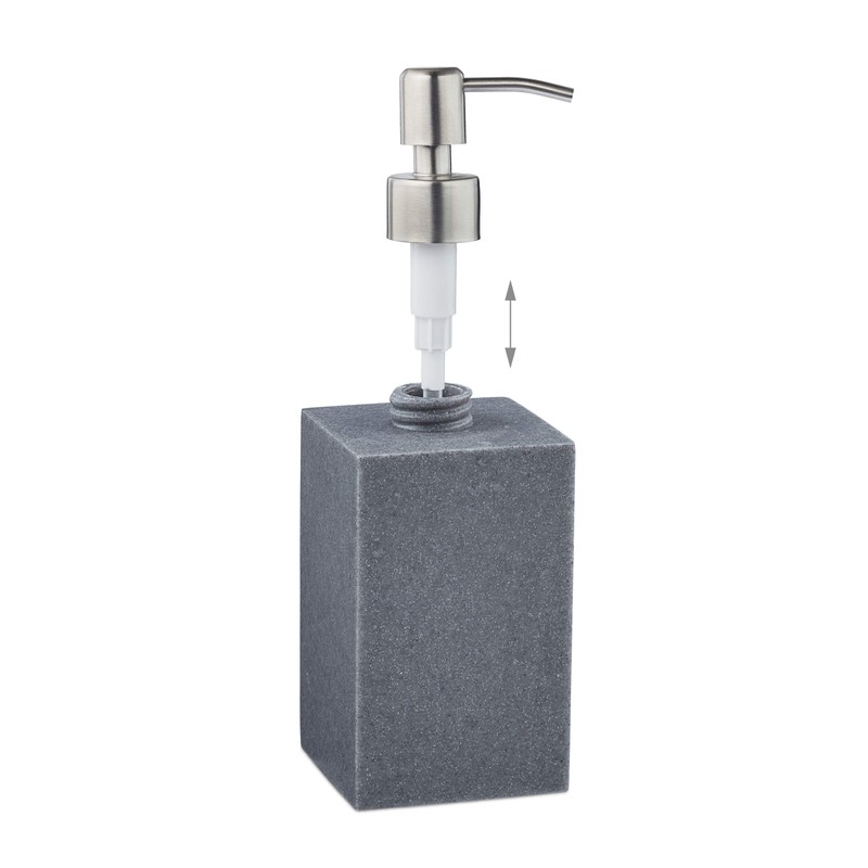 Relaxdays Soap Dispenser 300 ml, Refillable, Bathroom, Kitchen, Liquid Soap