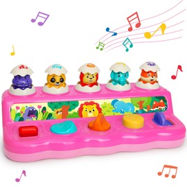 Yerloa Montessori Toys for 1 2 Year Old Girls Easter Gifts for Toddlers Toys 1-2 Year Old Baby Toys 12-18 Months Educational Pop Up Toy Cause and Effect Toys for Babies 12 18 Month Old 1 Year Old