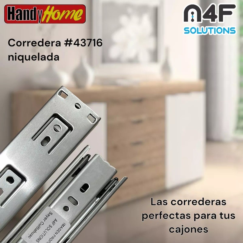 Handyhome Corredera Cajón Handyhome 40cm X 4.5cm 2paquetes 4pz 43716
