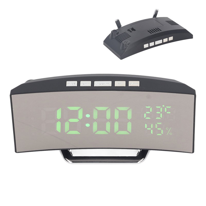 LED Digital Clock 3 Level Brightness Snooze USB Battery Powered