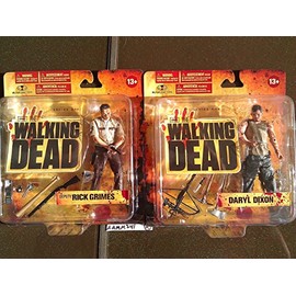 The Walking Dead Figure Tv Series 1 Set (2) Daryl Dixon, Rick Grimes Mcfarlane Action Figure