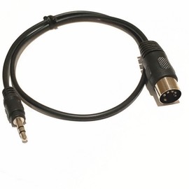 Rosebe 5 Pin DIN-Male Cable, 5 Pin Din MIDI Plug, 3.5mm (1/8in) TRS Stereo Male Jack Stereo Audio Cable for Electronic Instrument Signal Output 0.5m