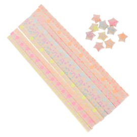 LALAFINA 180pcs Origami Paper Strips for DIY Wishing Stars Decorative Colored Folding Paper Strips Mixed Style for Crafts Christmas Decor and Scrapbooking