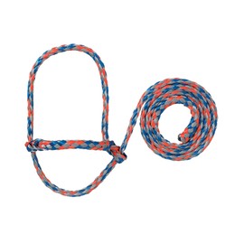 Weaver Livestock Poly Rope Sheep Halter, Modern Style Braid Sheep and Goat Rope Halter, Adjustable Lamb Halter Lead, Livestock Sheep Showing Supplies