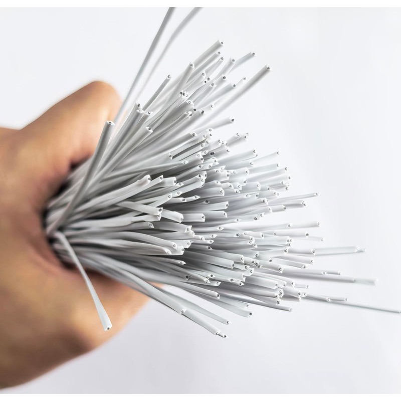 200 Pcs 6" Garden Plastic Plant Twist Ties Reusable White