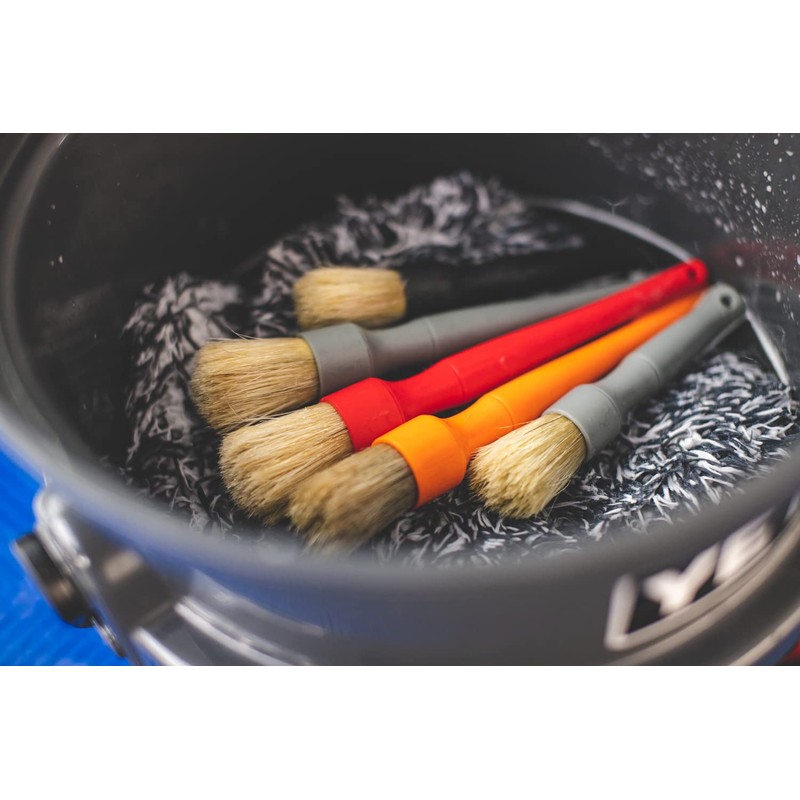 Detail Factory Boar Detailing Brush Set (red)