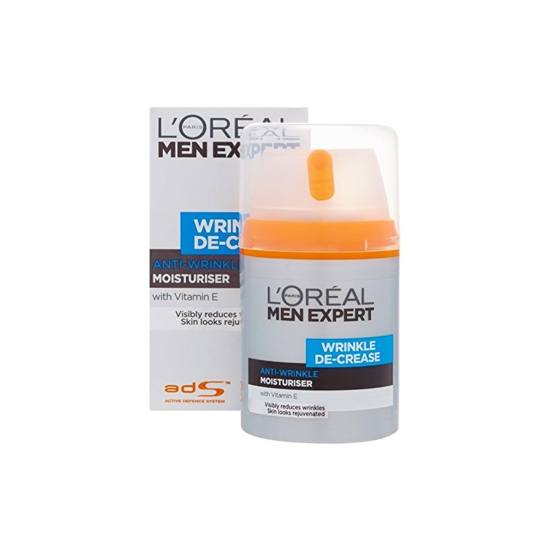 3 x 50ml LOreal Men Expert Wrinkle De-Crease Anti-Wrinkle Moisturiser