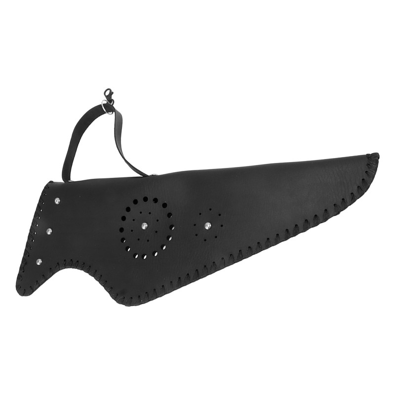 Archery Arrow Holder PU Leather Traditional Shoulder Back Quiver with