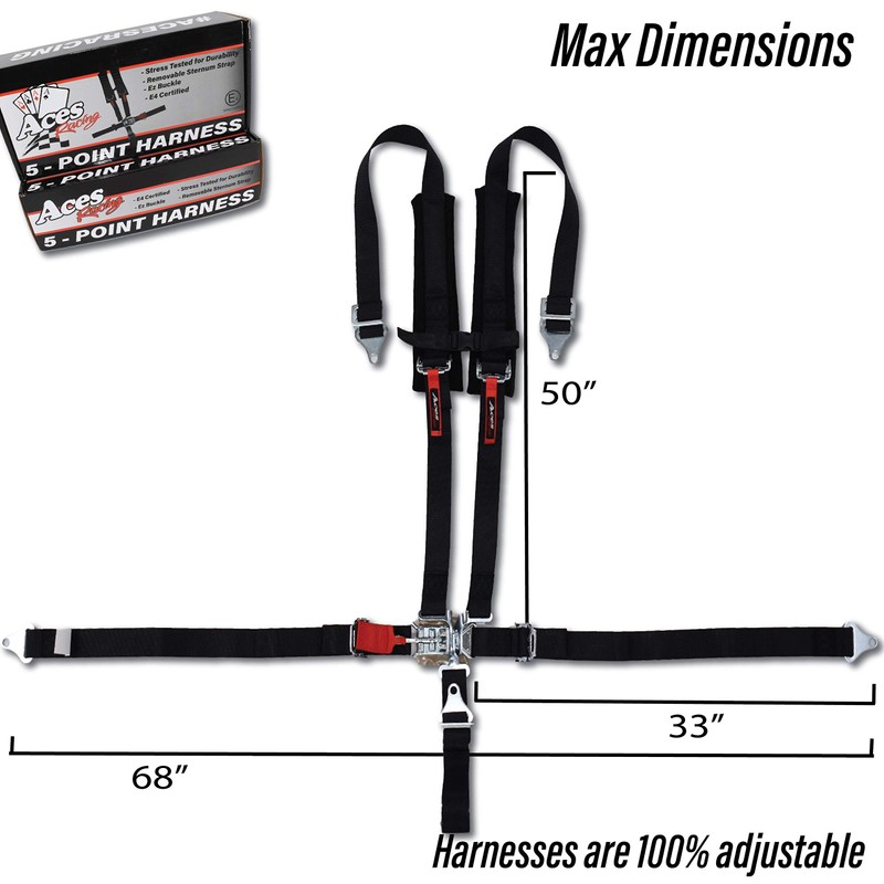 AAAA Aces Racing 5 Point Harness With 2 Inch Padding