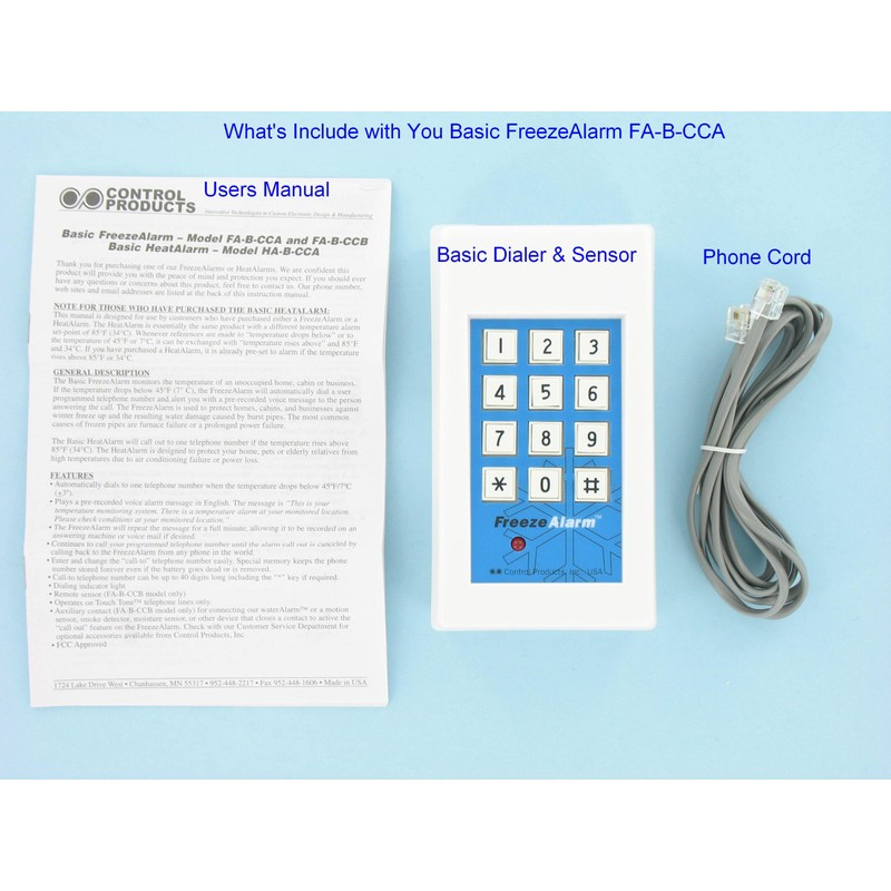Control Products FA-B-CCA Basic FreezeAlarm