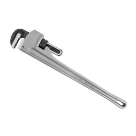 Superior Tool Company 04824 24-Inch Heavy Duty Straight Aluminum Pipe Wrench with 24-Inch Durable Lightweight Wrench with 3-Inch Jaw