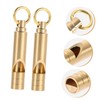KOMBIUDA 2Pcs Retro Brass Whistle Pendant Survival Whistle for Outdoor