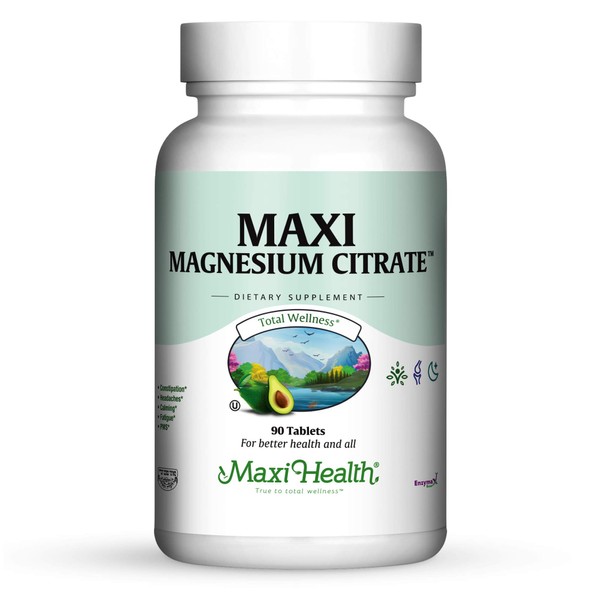 Maxi Health Maxi Magnesium Citrate Supplement, 90 Count (MCT)