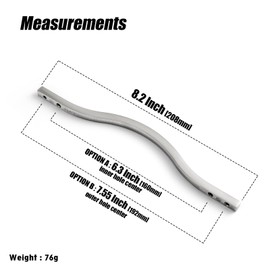 Goo-Ki Low Profile Satin Nickel Cabinet Pulls, Double Hole Centers (6.3''/7.6'') Zinc Alloy Handle for Drawer Cupboard Wardrobe,6 Packed…