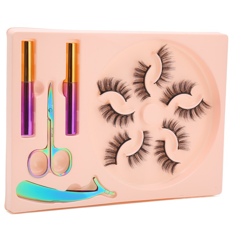 5 Pairs Magnetic Lashes with Eyeliner Kit Glue Free Waterproof