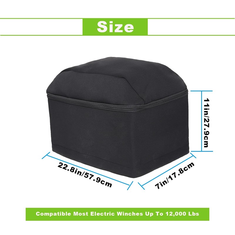 Winch Cover,Heavy Duty UV-resistant Waterproof Winch Protective Cover with Drawstring,Indoor/Outdoor