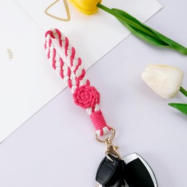 CHIWUTECH Boho Macrame Phone Wrist Strap, Cell Phone Lanyard with Tether Tab, Keychain Wristlet Charm, Anti-Loss Phone Chain
