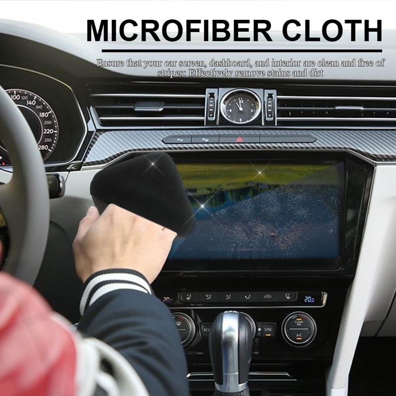 QZTYTY Car Screen Cleaner, Car Cloth Cleaner, Square Microfiber Auto