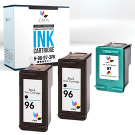 CMYi 96 97 Replacement Combo Pack Ink Cartridge for HP DeskJet 6620xi, 6830, 6830v, 6840, 6840dt, 6840xi, 6940, 6940dt, 6943, 6980, 6980dt, 6980xi, 6983, 6988, 6988dt, 6988xi, 9800 (2 Black, 1 Color)