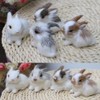 JIzian Mini Simulation Rabbits, Realistic Cute Plush Rabbits Lifelike Plush