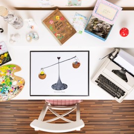 Mr. & Mrs. Panda Desk Mat Zodiac Sign Libra Gift Desk Mat Large Desk Mat Bumblebee Bee