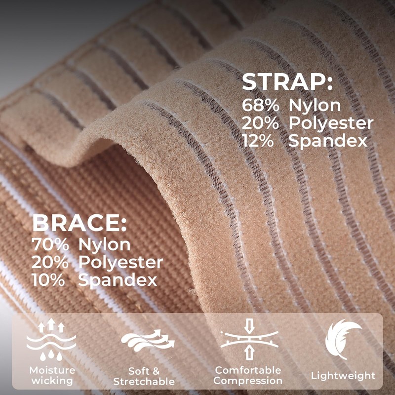 NeoTech Care Adjustable Ankle Support Brace (Beige, Size S, 1