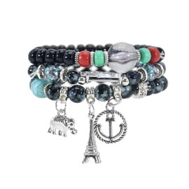 Stocking Stuffers Holiday Outfits for Women 2024 Evil Eye Bracelet for Men Tiger Eye Bracelet Amethyst Bracelet Evil Eye Charm Bracelet Adjustable Stretch Bracelet Bead Bracelet Jewellery Gifts for Women