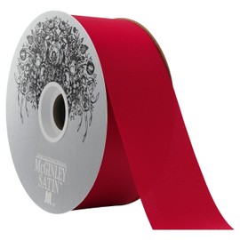 McGinley Mills 2" W Acetate Satin Ribbon, Holiday Red, 100 Yard Spool