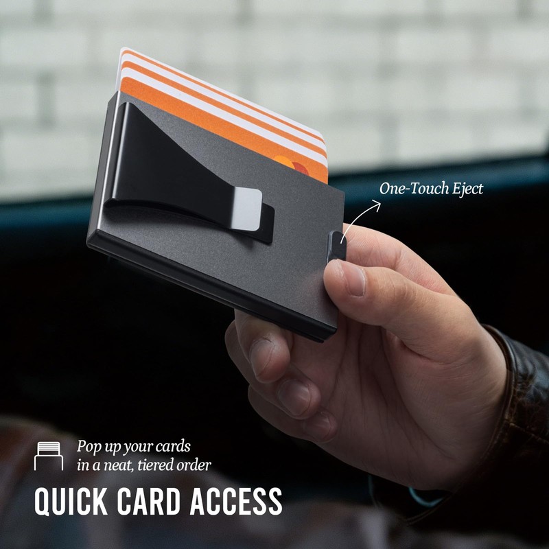Slimwalt Slim Front Pocket Card Holder for Daily Commute &