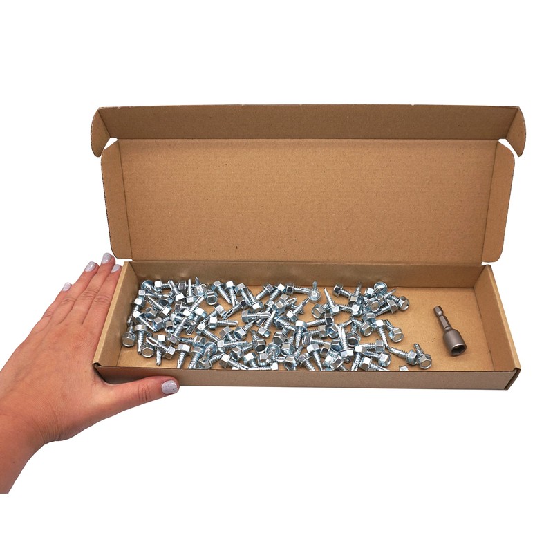 SKIR'CO (Pack of 100) DIN 7504K Galvanised Steel 6.3 x