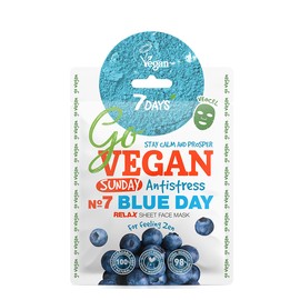 7Days Go Vegan Face Mask Blue Day For Feeling Zen, 25gr