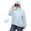 Avoogue Plus Size Womens Raincoat with Hood Dress Jackets For