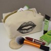 'Kiss Mark' Canvas Wash Bag/Makeup Case (CS00043375)
