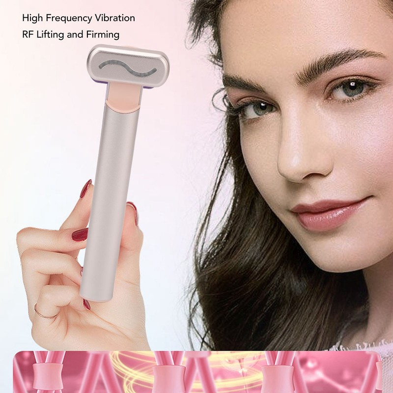 Heated Eye Massage Wand Stick RF Relieve Fatigue Microcurrent Eye