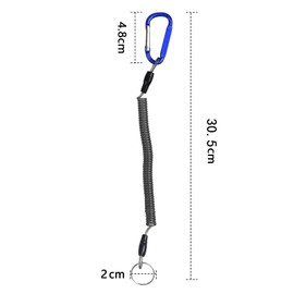 Voyzdx 5 Pcs Elástico Espiral Llavero,Extensible Llavero con Multicolor Mosqueton,Espiral Llavero Correa De Cadena, Cuerda de Pesca, Cordones de Pesca, Herramienta para Canotaje, Kayak, Camping y Caza