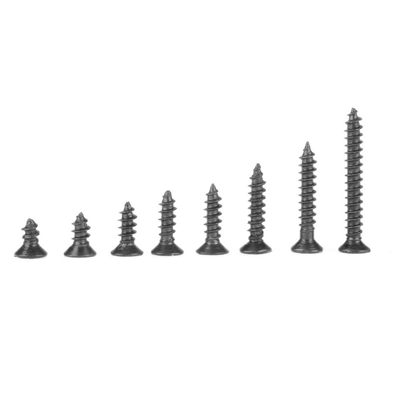800pcs M2 Carbon Steel Countersunk Screw Cross Screw Self Tapping