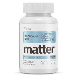 MATTER SMART NUTRIENTS - Probivos Chill - L-Glutamina, LPC-37, Malato de DiMagnesio - Cpsulas Vegetales para estrs y estado de animo - 60 Cpsulas     