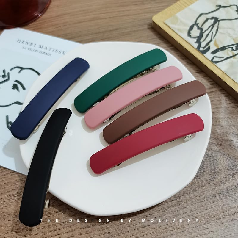 Nakanoya AMBT5 Barrette, 2.6 inches (65 mm), Plastic, Resin, Hair