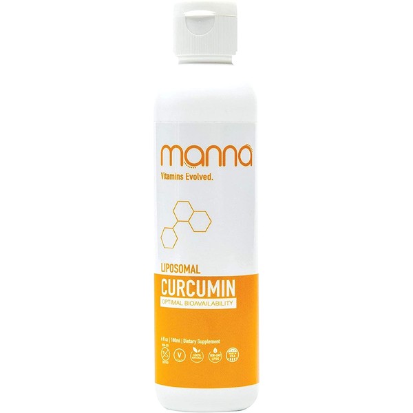 Manna Vitamins Evolved Liposomal Curcumin - Supports Digestive and Heart Health - Sugar-Free Non-GMO Turmeric Cleanse - 6 fl oz