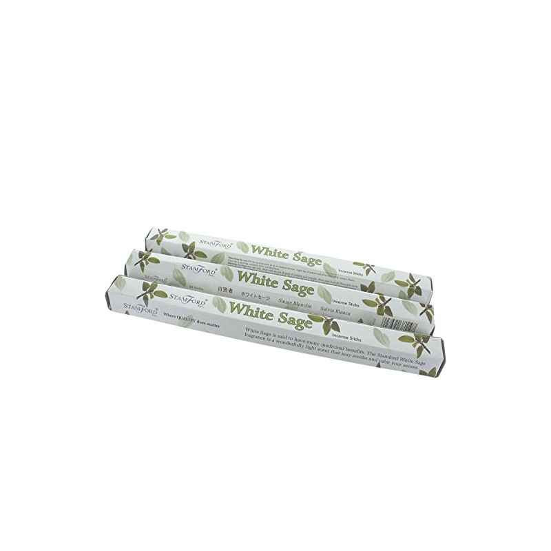 3 Packs of Stamford White Sage Incense Sticks (Pack of