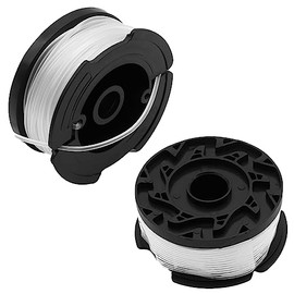 2 Pack Strimmer Spool Line Compatible with Black Decker Grass Strimmer Wire A6481 A6485 Spool Line for Reflex Strimmer ST5530-GB GLC3630L20-GB STC1820PC-GB BESTA525-GB, 20m Trimmer Spools Replacement