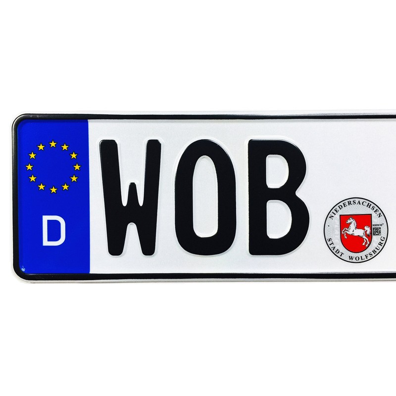 Z Plates Compatible with VW Wolfsburg Front German Novelty License