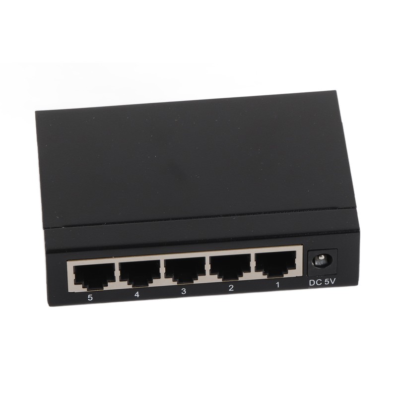 5 Port 10/100Mbps Ethernet Switch Plug and Play Unmanaged Home