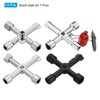 PATIKIL Multi-Functional Universal Cross Key Kit, 4 Pack Zinc Alloy