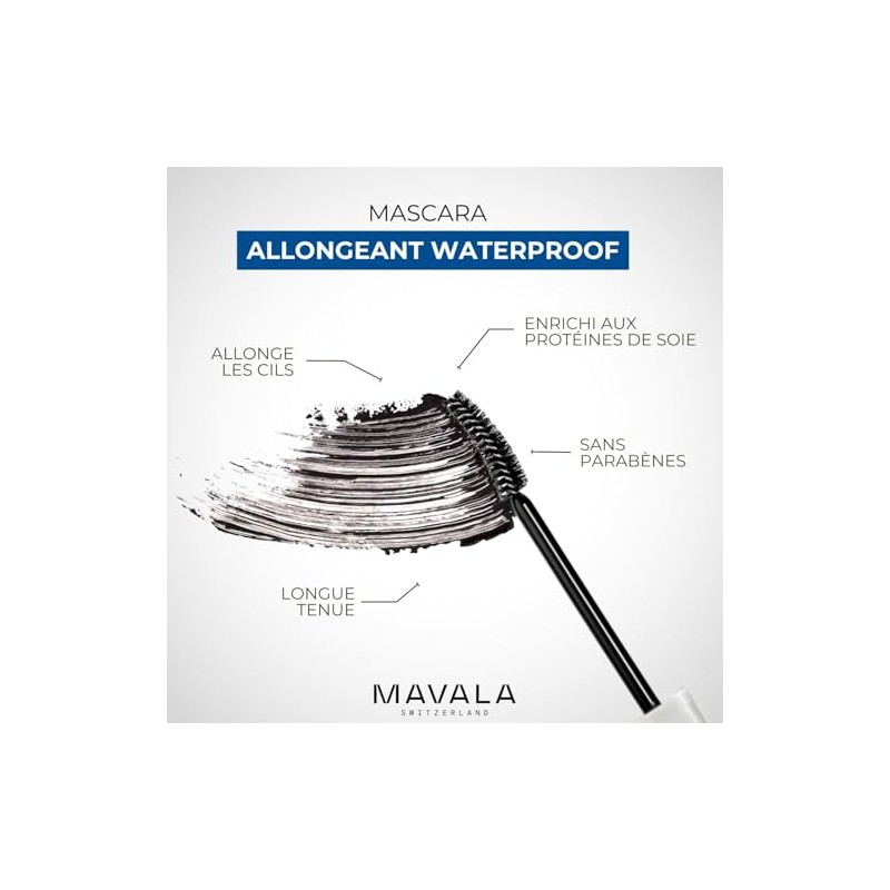 Mavala Mascara Waterproof, Brown, 0.32 Oz