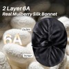 Gorro Dormir 100 Seda Morera Mujeres Hombres Cabello Rizado Fino
