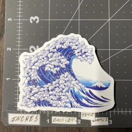 Cat Wave Ocean Adult Humor Sticker For Skateboard Phone Guitar Ect New8