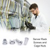 Set of 55 Cage Nuts, Mounting Screws, Cage Nuts and