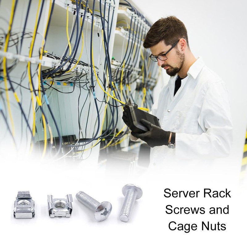 Set of 55 Cage Nuts, Mounting Screws, Cage Nuts and